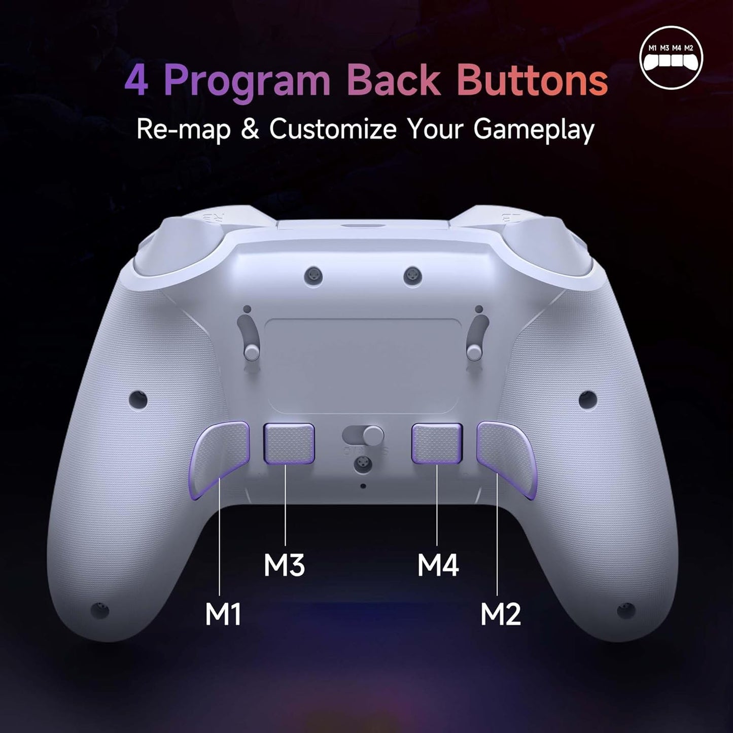 Mando inalámbrico para juegos EasySMX X20 con retroiluminación RGB.