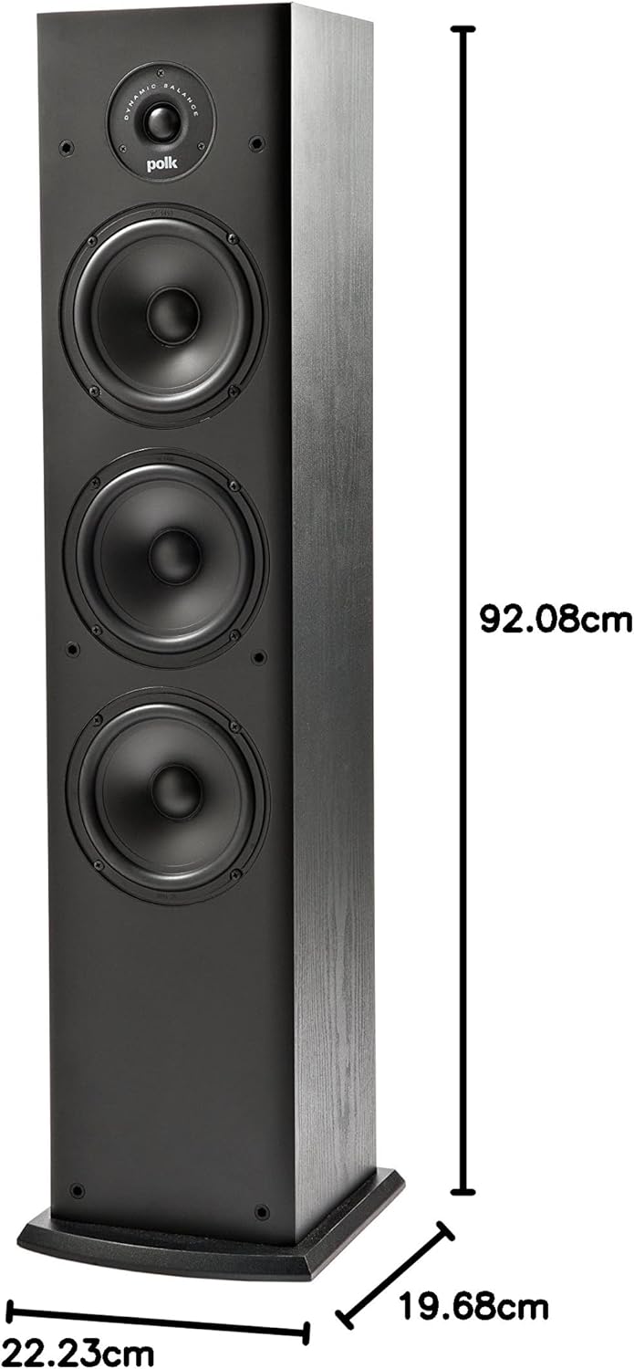 Polk Audio T50 Bocina Tipo Columna, Negro, (DETALLE).