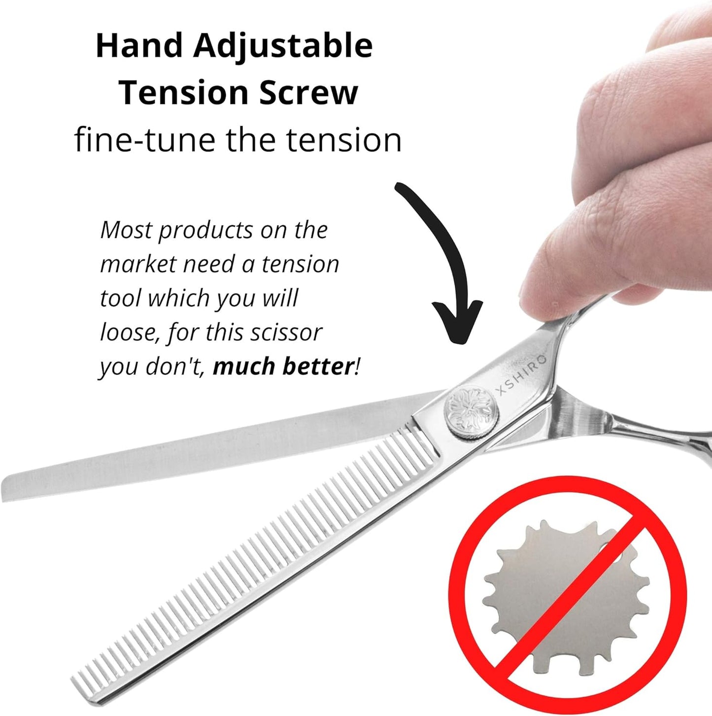 Tijeras degrafiladoras profesionales tensión ajustable