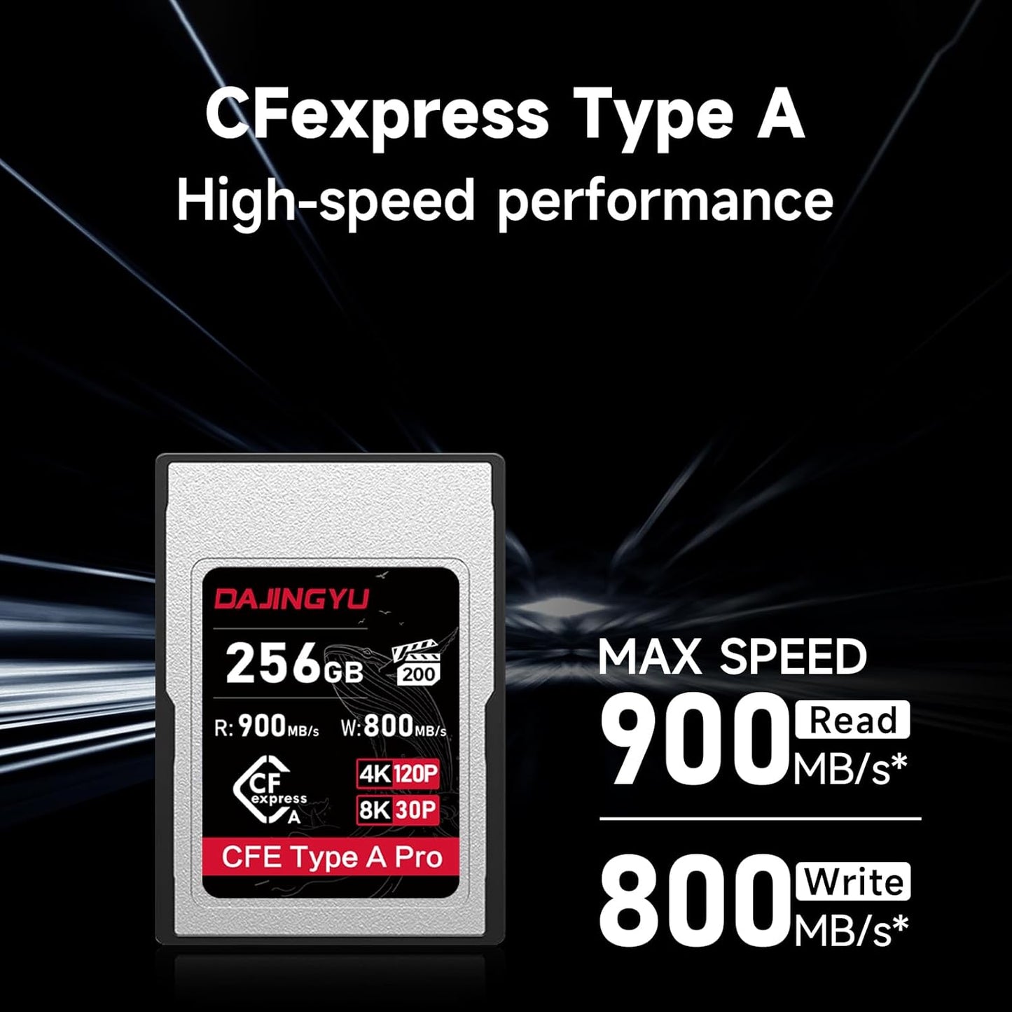 Tarjeta de memoria profesional CFE tipo A PRO, de 256 GB.