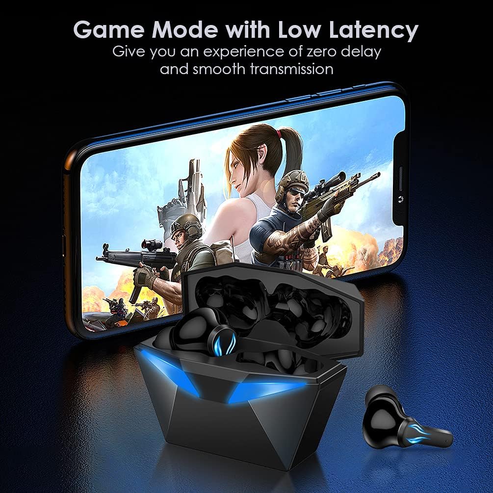 Auriculares inalámbricos Bluetooth 5.1, para juegos, control táctil.