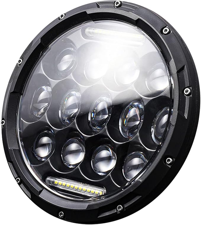 Faro alto para Jeep Wrangler, LED, 7", 6000K, 2 unidades.