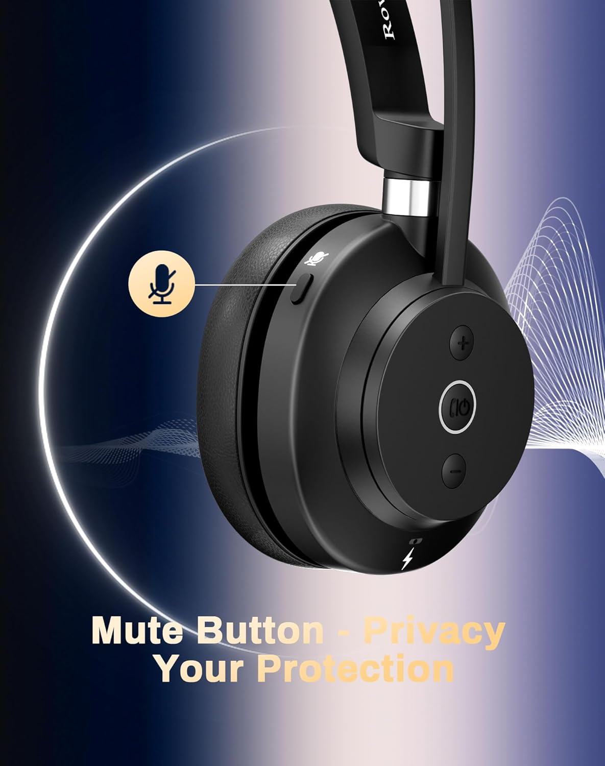 Auriculares inalámbricos con micrófono para trabajo.