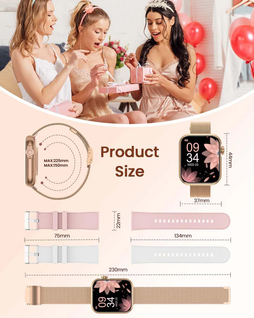 Reloj inteligente fitness HD con 3 correas monitor de presión, etc (USADO)