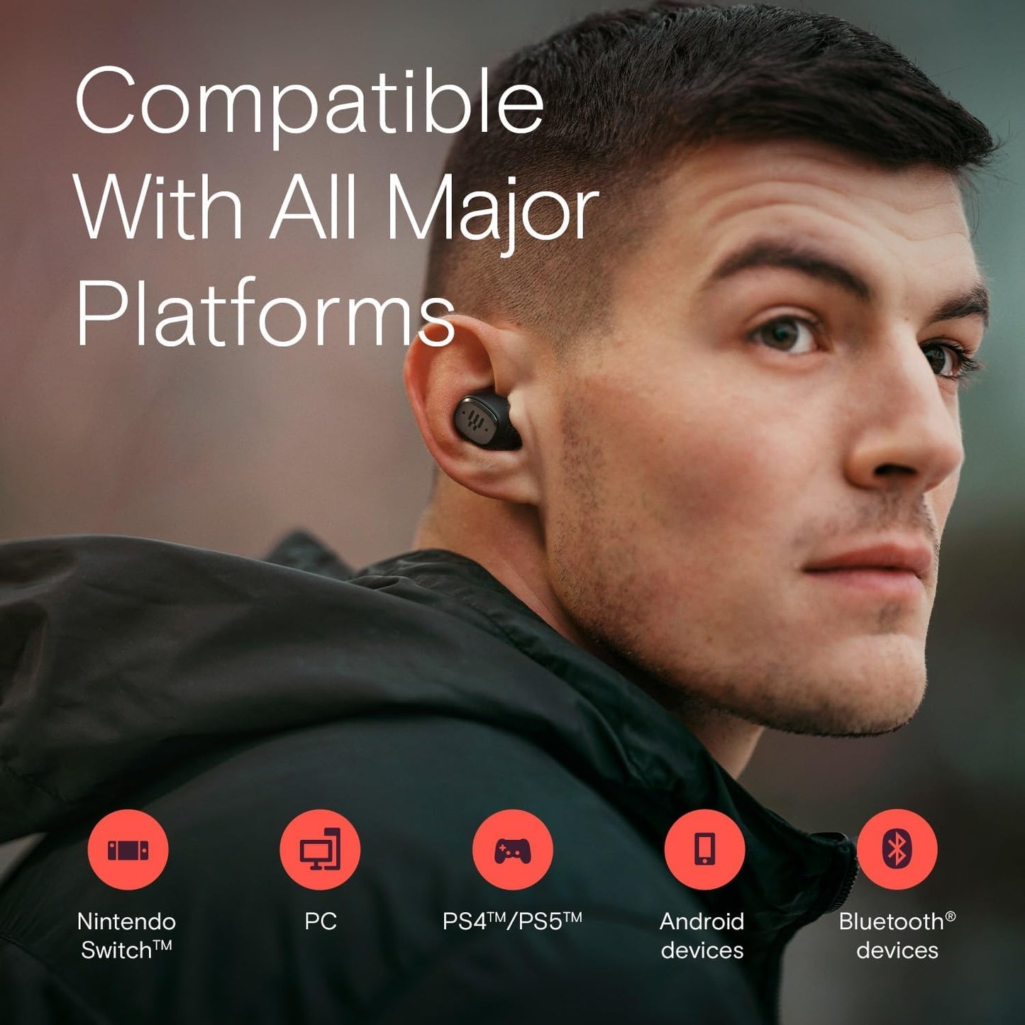 Auriculares inalámbricos híbridos para juegos, Bluetooth, USB-C.(USADO)