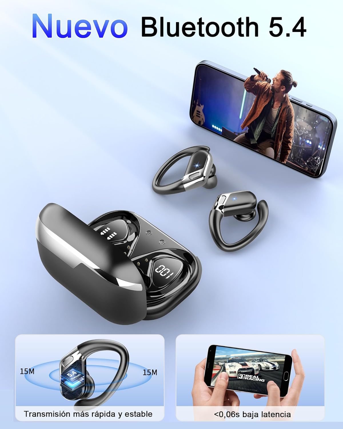 Auriculares inalámbricos Bluetooth Chalvh B01