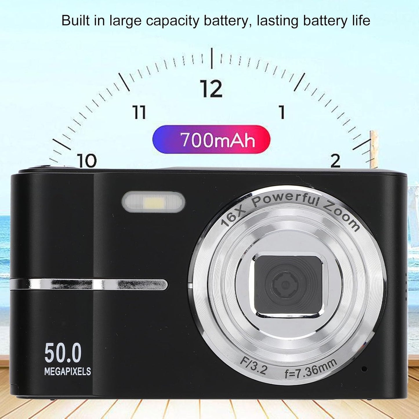 Cámara Digital FHD 1080P de Bolsillo negra