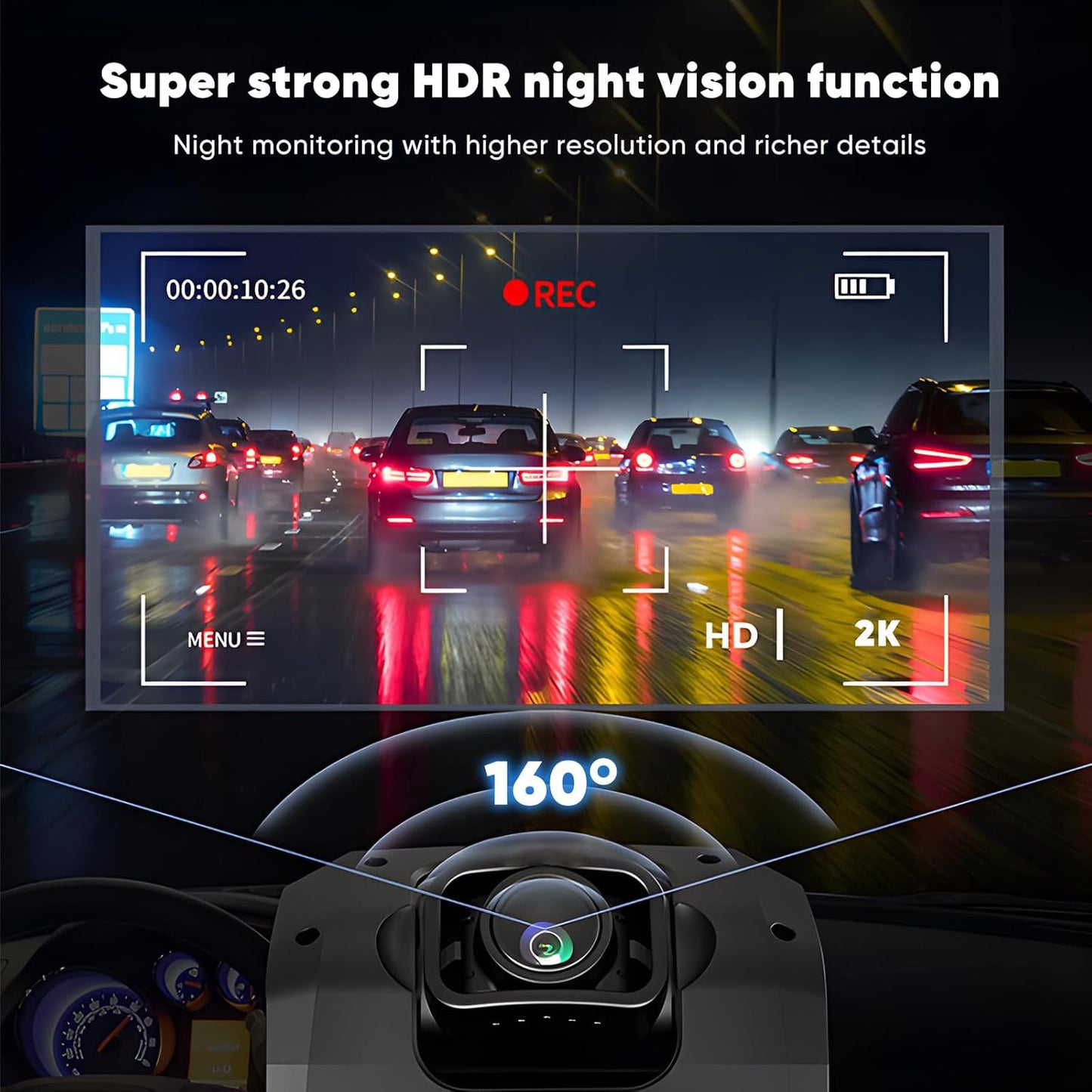 Dellfy dash cam Ultra HD delantera y trasera