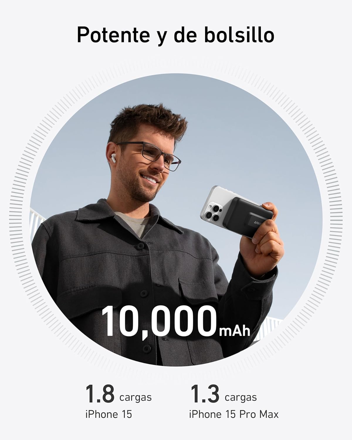 Anker Power Bank MagGo, Certificado Qi2 de Carga Ultra rápida.