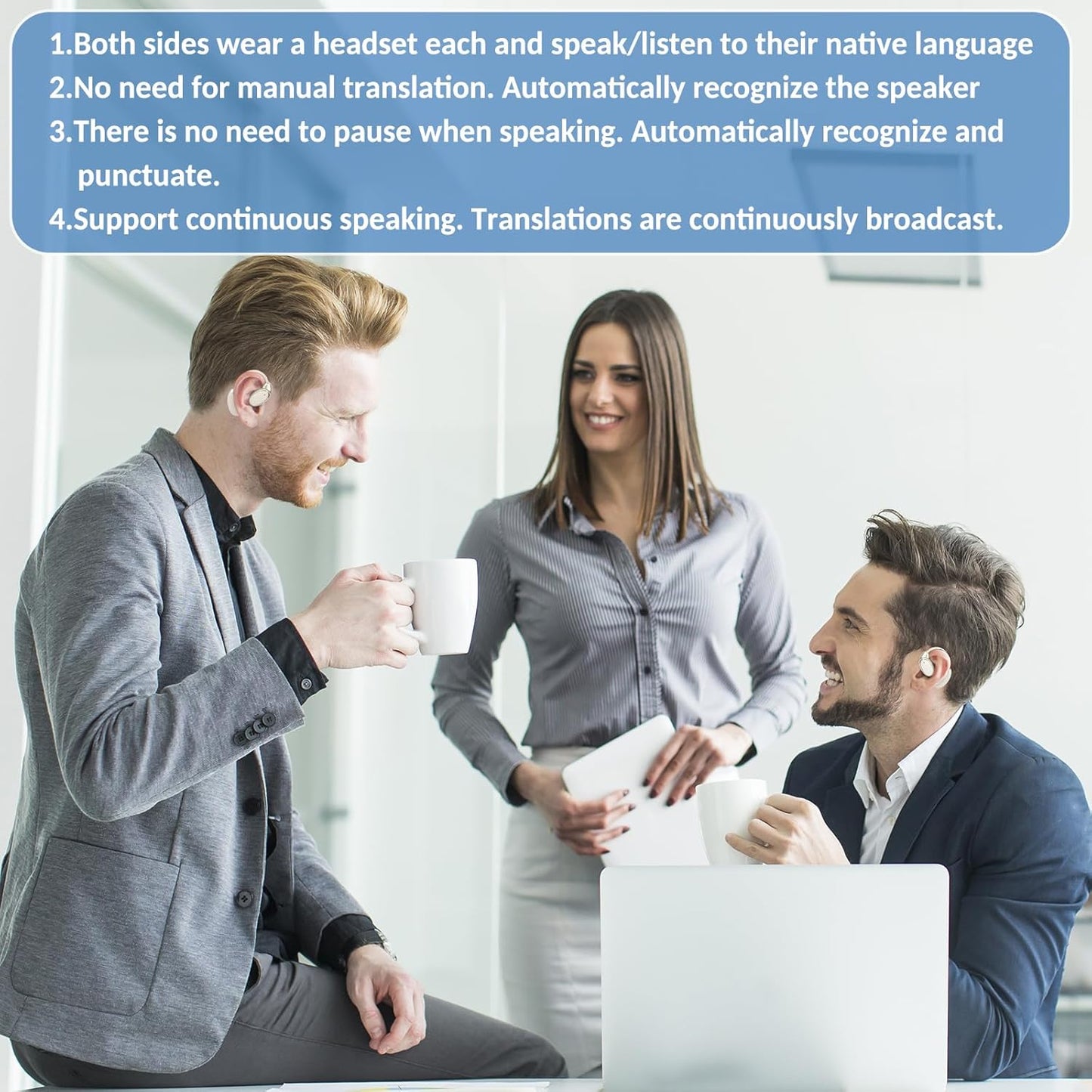 Auriculares traductores de idiomas VTrans 138 idiomas