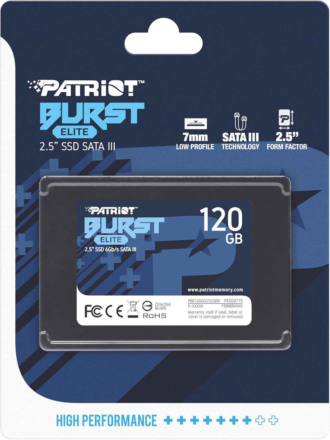 Unidad de Estado Sólido, Patriot Burst Elite SATA 3, 120GB SSD 2.5".