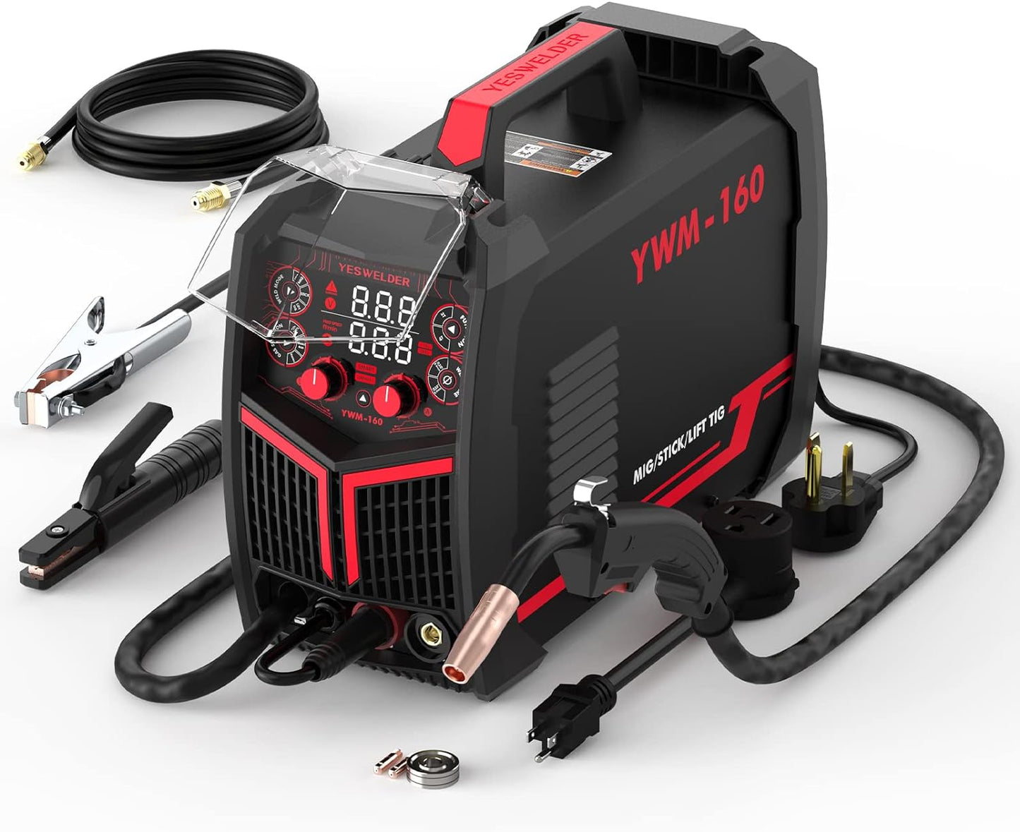 Soldador MIG de 160Amp, núcleo de flujo, MIG, Lift, TIG.(USADO)