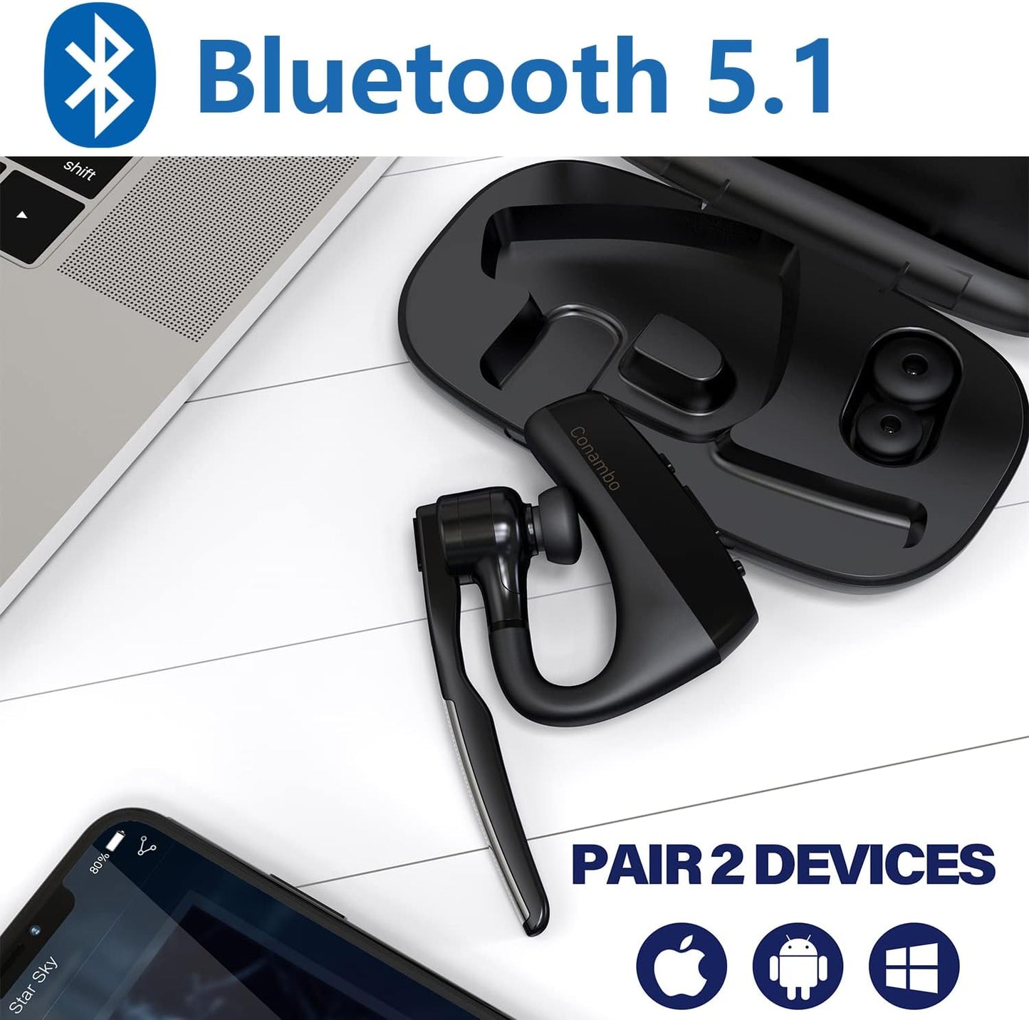 Auriculares Bluetooth CONAMBO V5.1 (USADO)