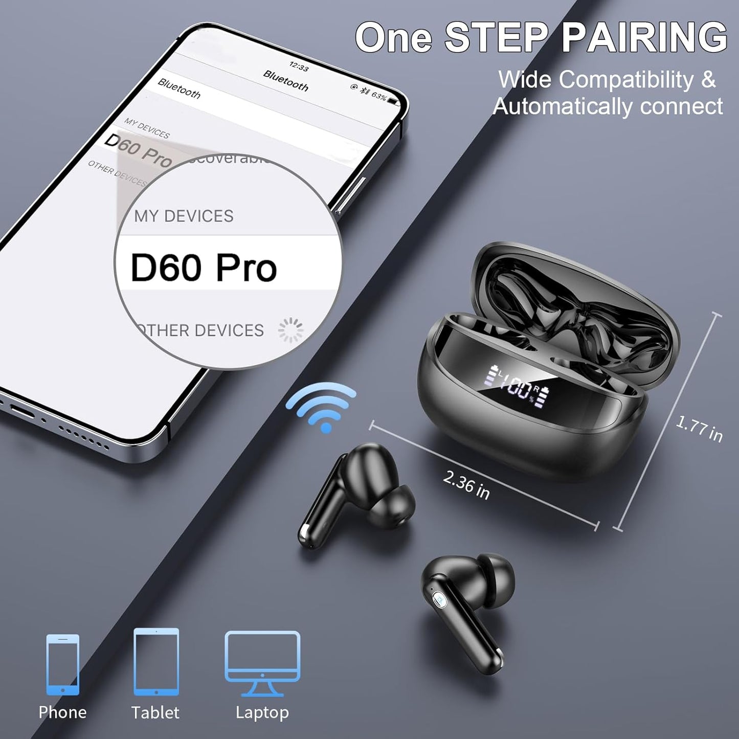 Auriculares inalámbricos, Bluetooth 5.4.