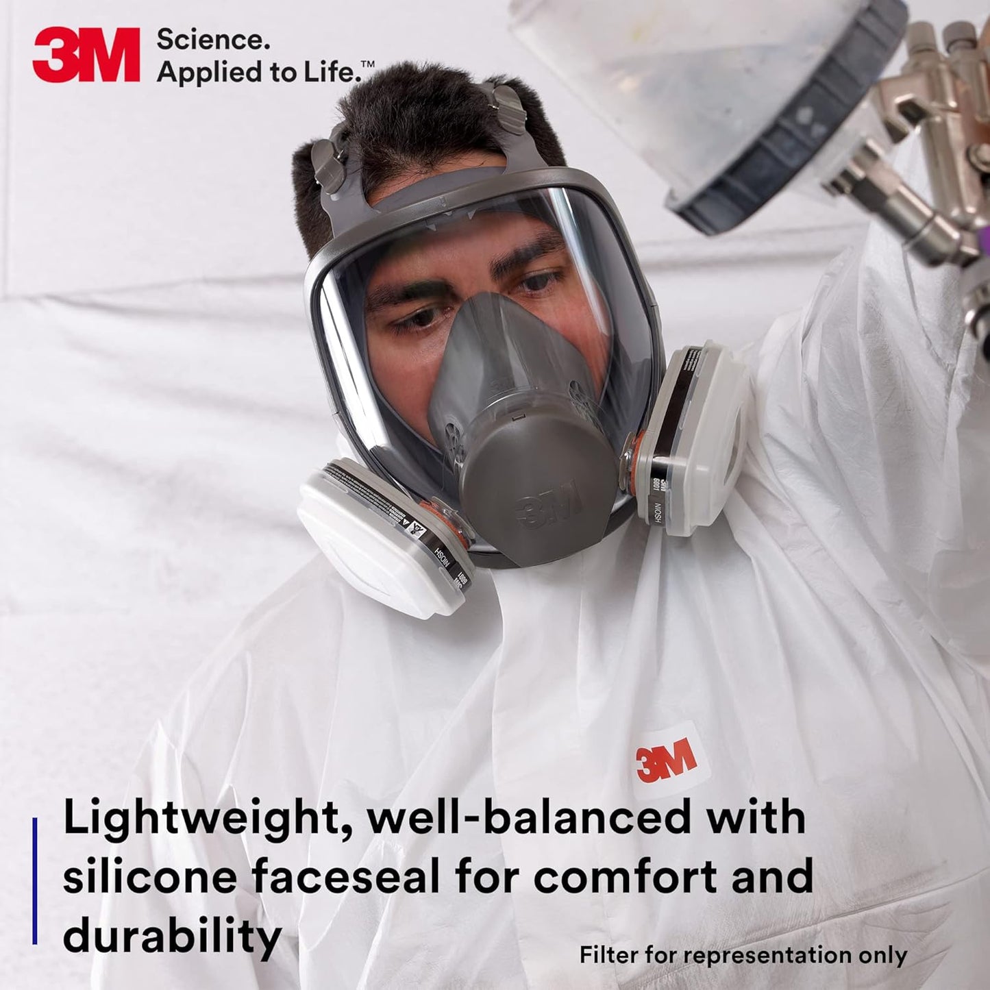 3M, Respirador reutilizable Full Facepiece, protección respiratoria. M