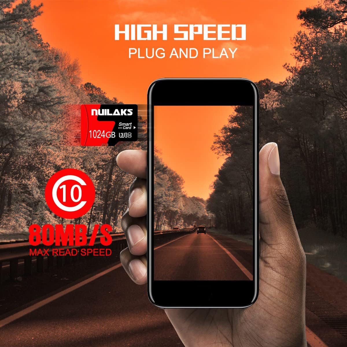 Tarjeta Micro SD de 1 TB, alta velocidad, computadora, tablet, cámara, Cell.