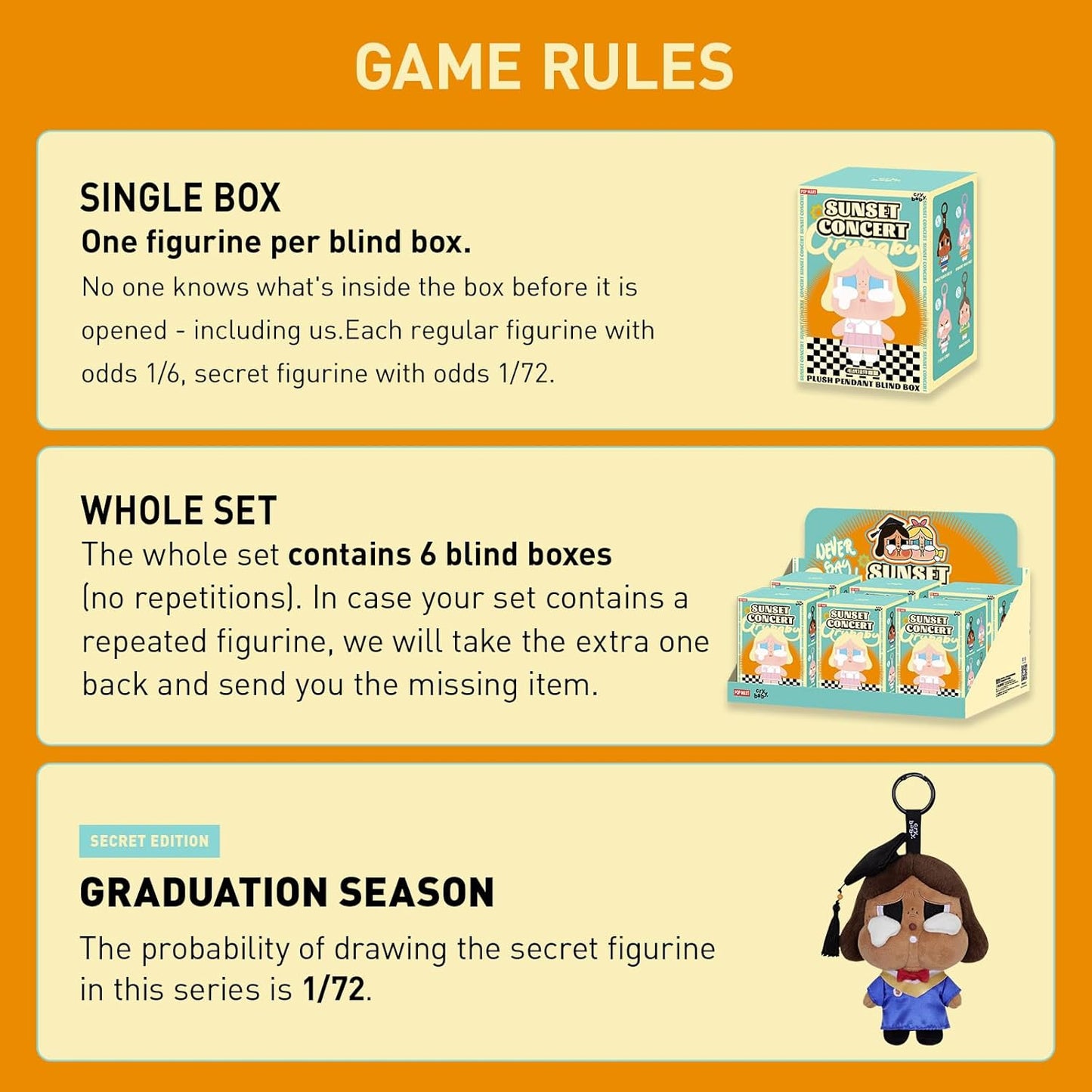 Caja con colgante de felpa, figuras Crybaby, Popmart.(ABIERTO).