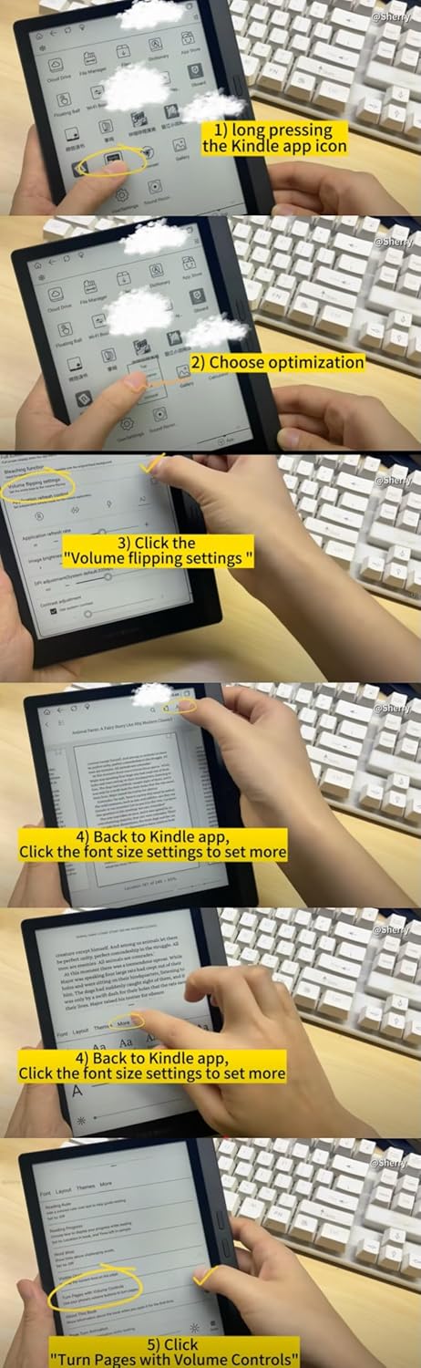 Lector de libros electrónicos, MEEBOOK M7, 6.8", compatible Play Store.