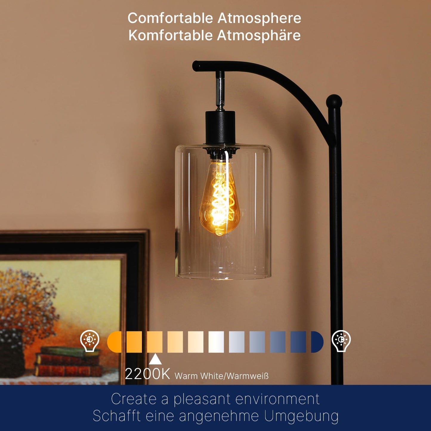 Bombillas LED Edison FLSNT, 40W, 6 pack, vintage, filamento espiral.