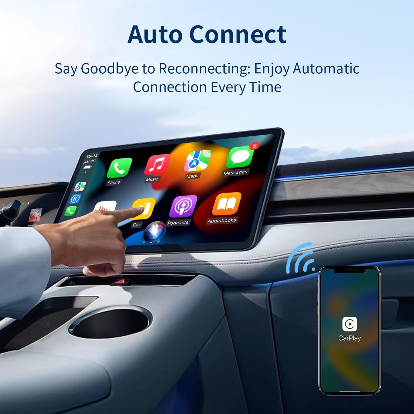 ACONACI Adaptador inalámbrico CarPlay 5.0, Coches carplay.