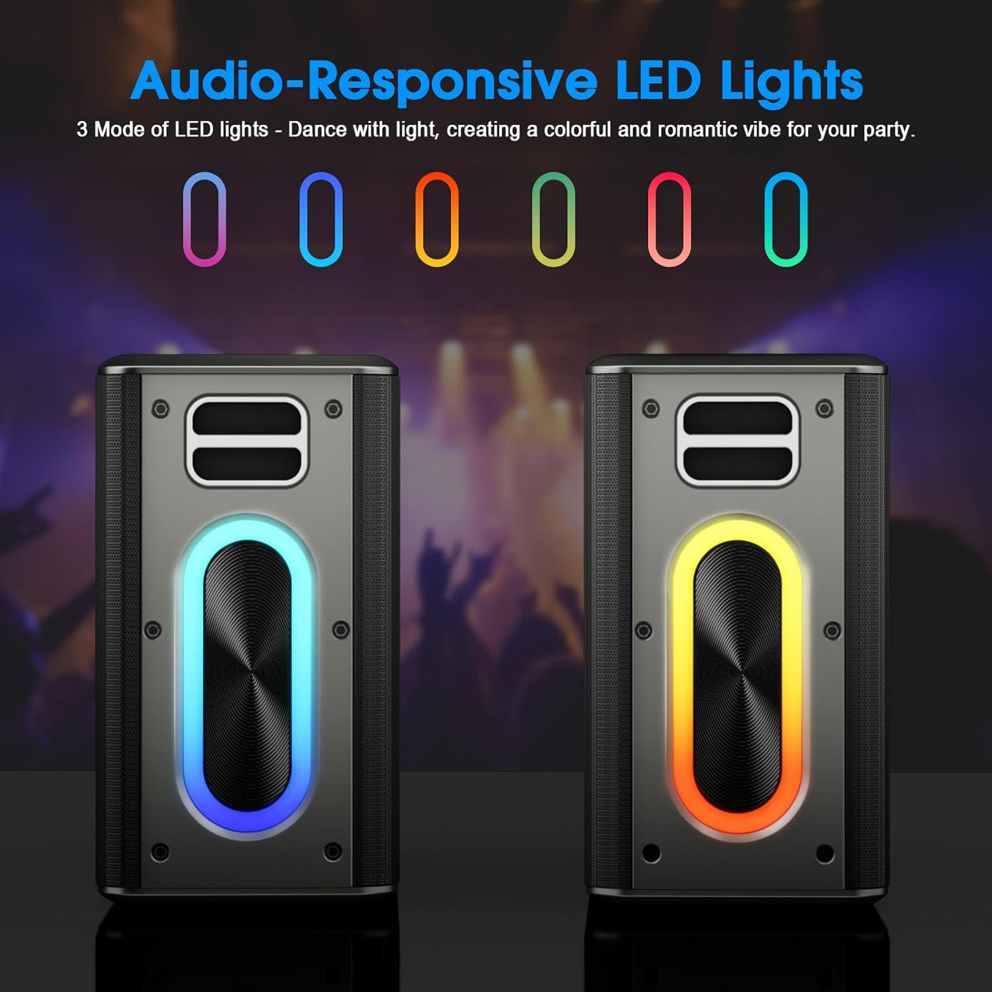 Máquina de karaoke con dos micrófonos inalámbricos, Zeelink.