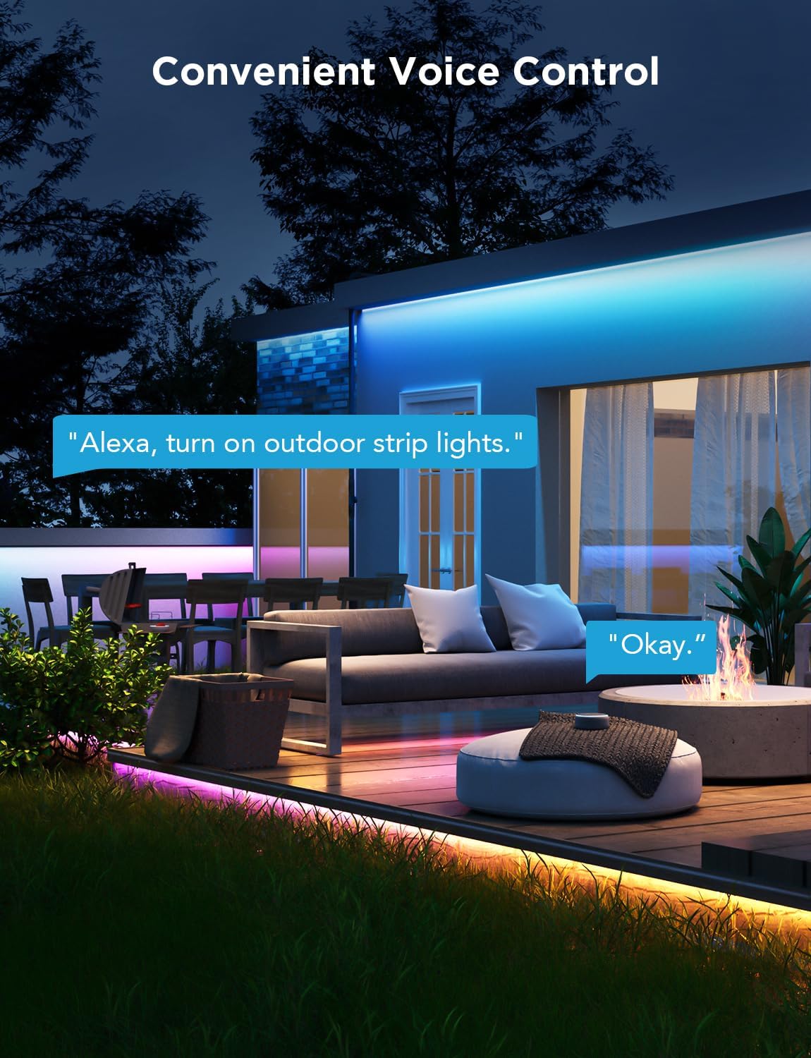 Tira de luces, smart, LED para exteriores, IP65 impermeable, Govee.