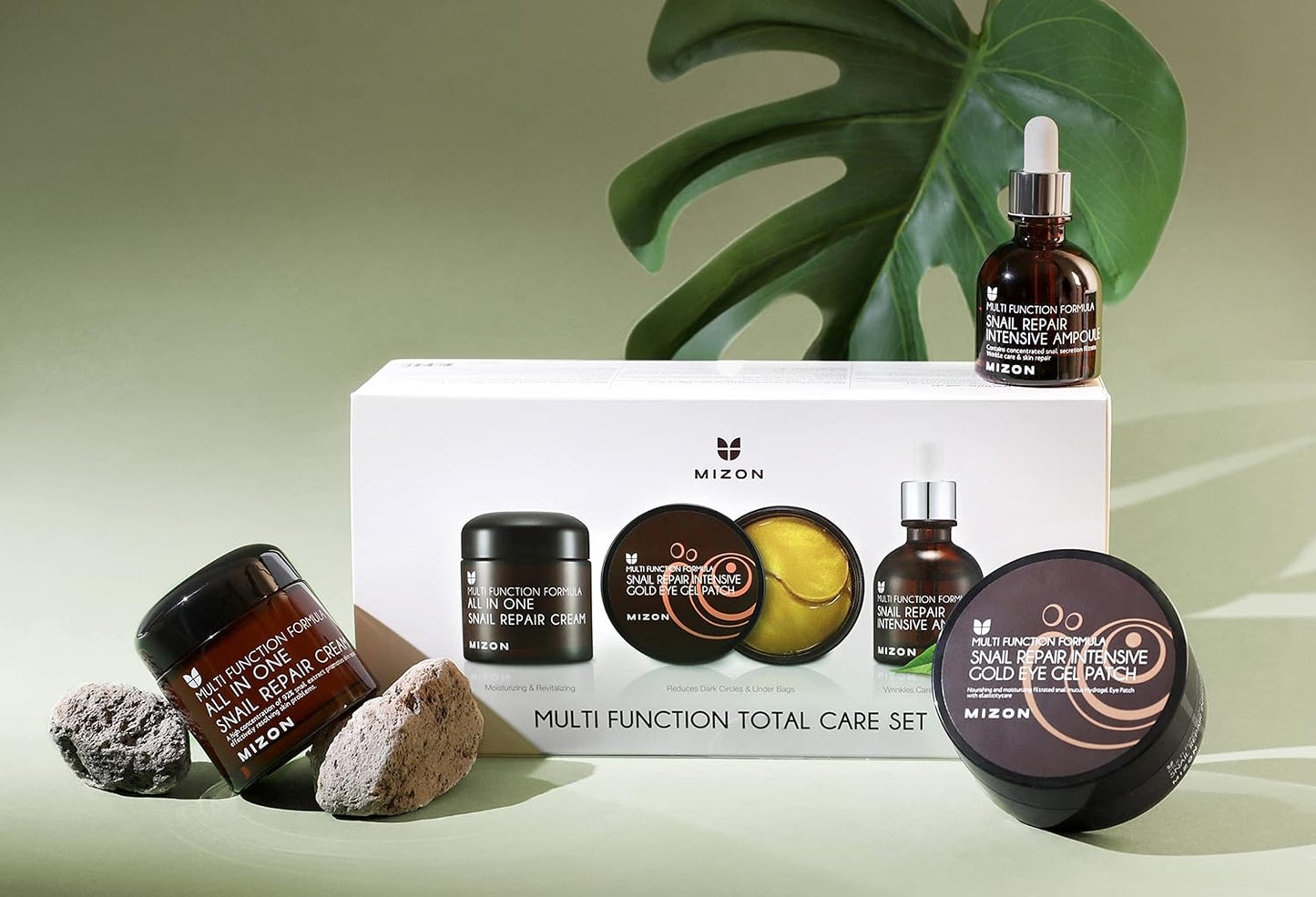 MIZON, Juego de cuidado total, rutina de skincare, baba de caracol.