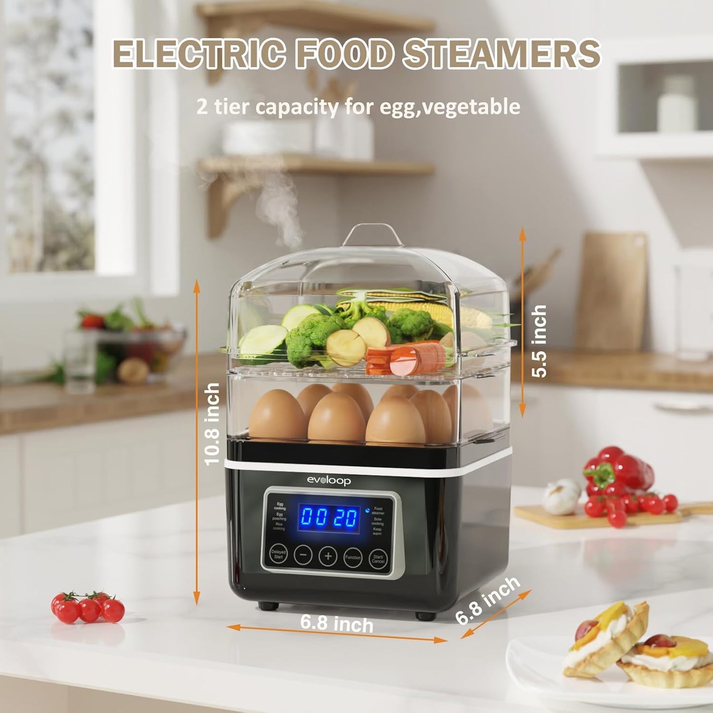Vaporizador digital eléctrico de alimentos para cocinar. EVOLOOP
