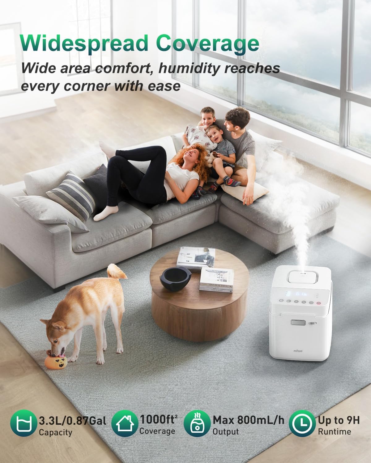 Humidificador, vapor caliente, acero inoxidable, MIFASOL.