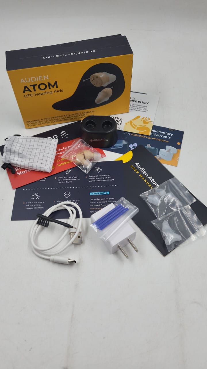 Amplificador auditivo recargable para ayudar a la audición. Audien ATOM