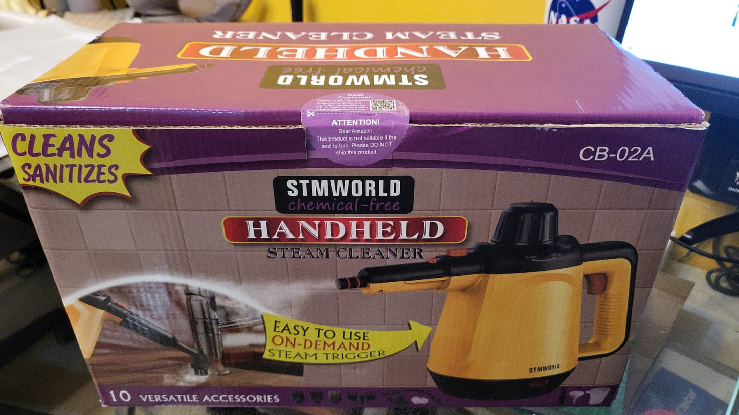 Limpiador de vapor de mano natural de múltiples superficies con 10 accesorios