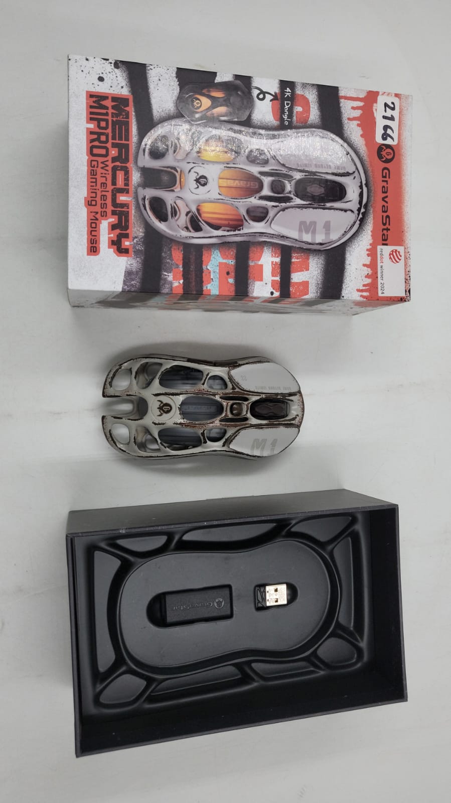 Mouse inalámbrico para juegos GravaStar Mercury M1Pro
