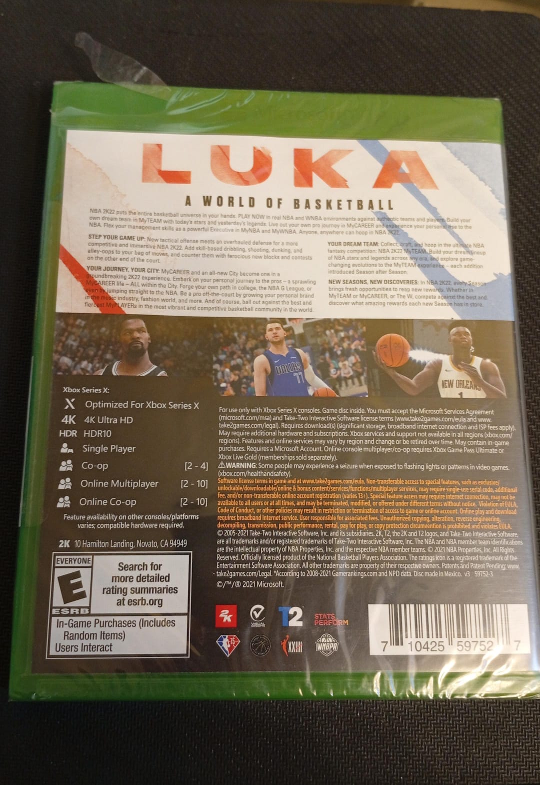 Videojuego NBA 2K22 para Xbox One.