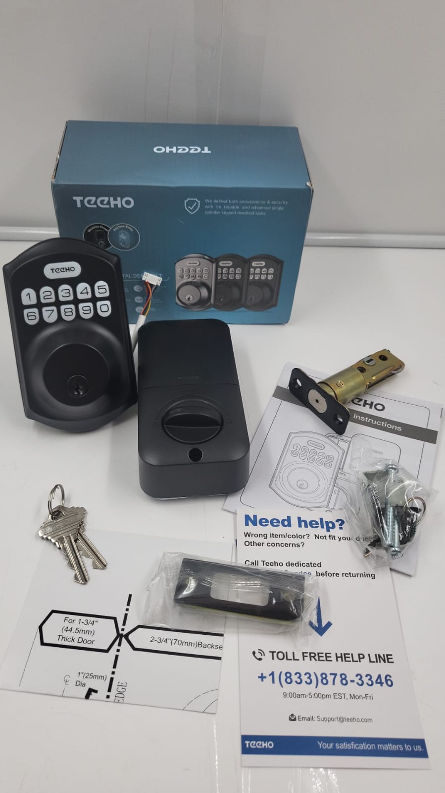 Cerradura inteligente, sin llave, con teclado, con 2 llaves TEEHO TE001