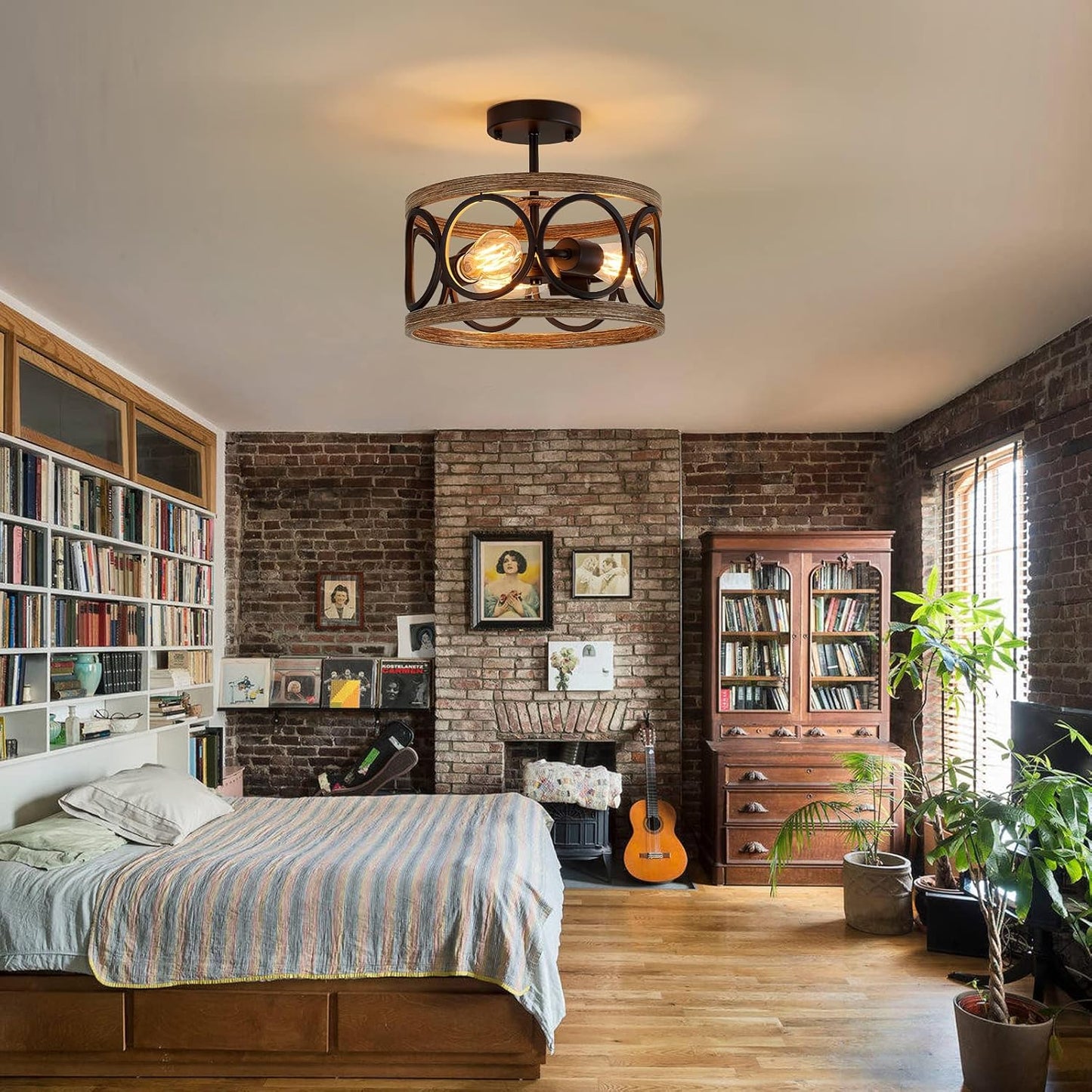 MEIXISUE - Lámpara de techo de casa moderna 3 luces