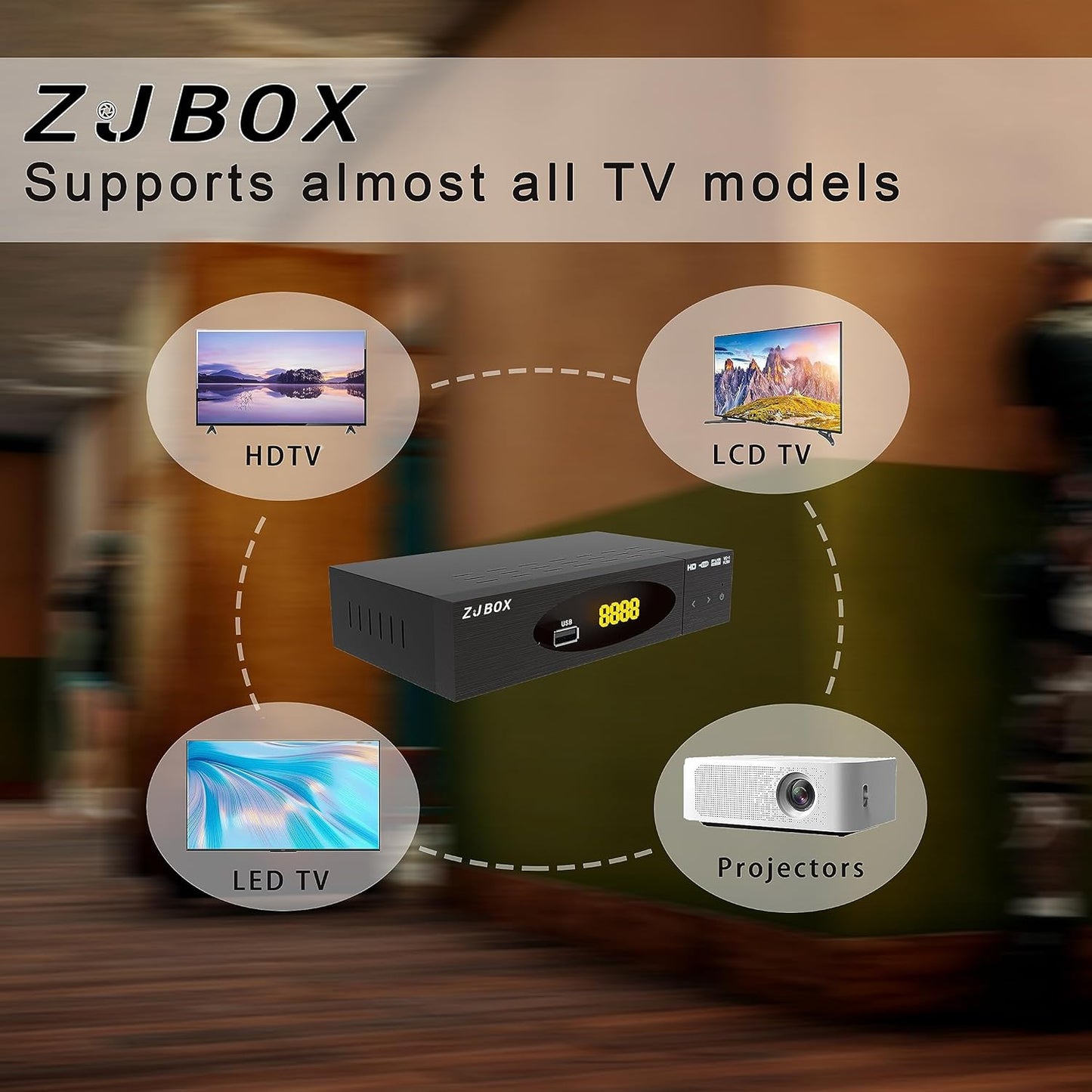ZJBOX - Caja convertidora digital para TV, 1080P.