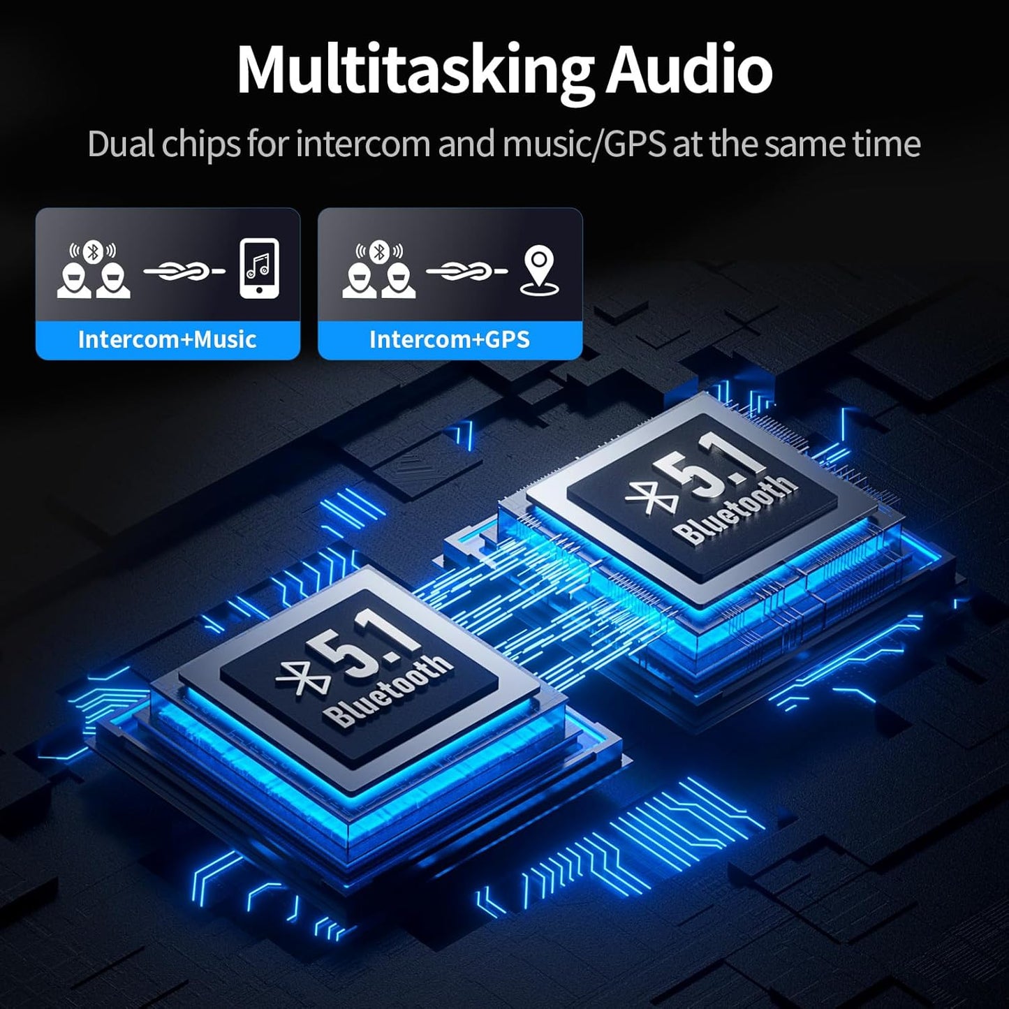 1 auricular Bluetooth para motocicleta R16 Pro y un juego de accesorios.