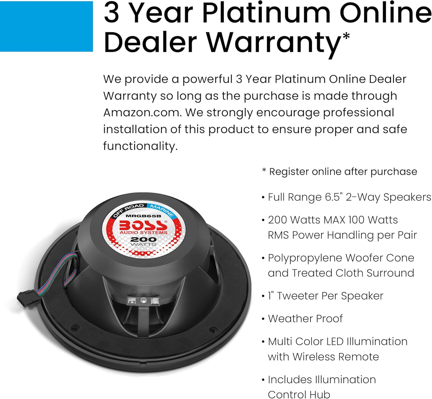 Bocina Boss Audio MRGB65B Speaker.