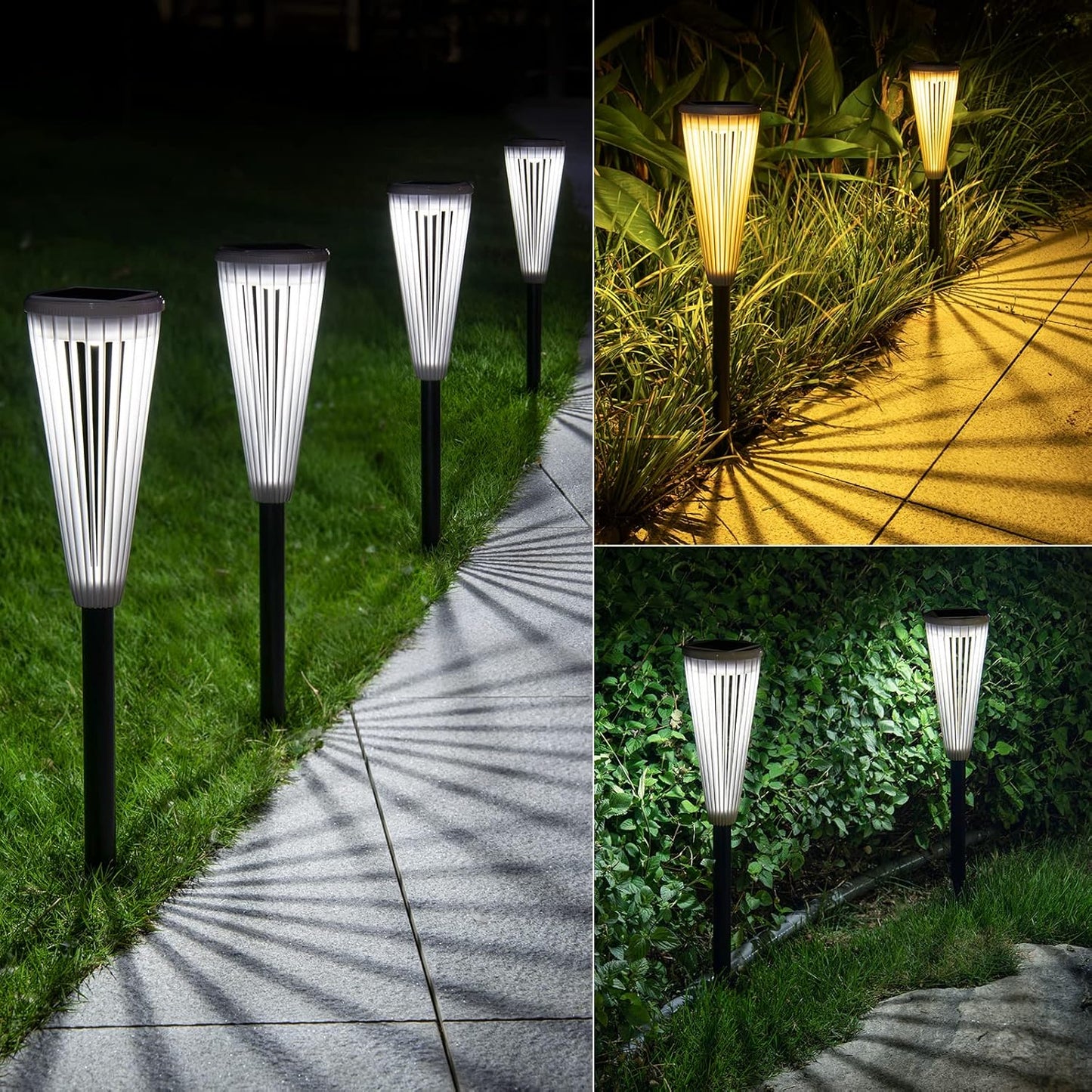 Paquete de 8 luces solares para exteriores, Domidar, para jardín.