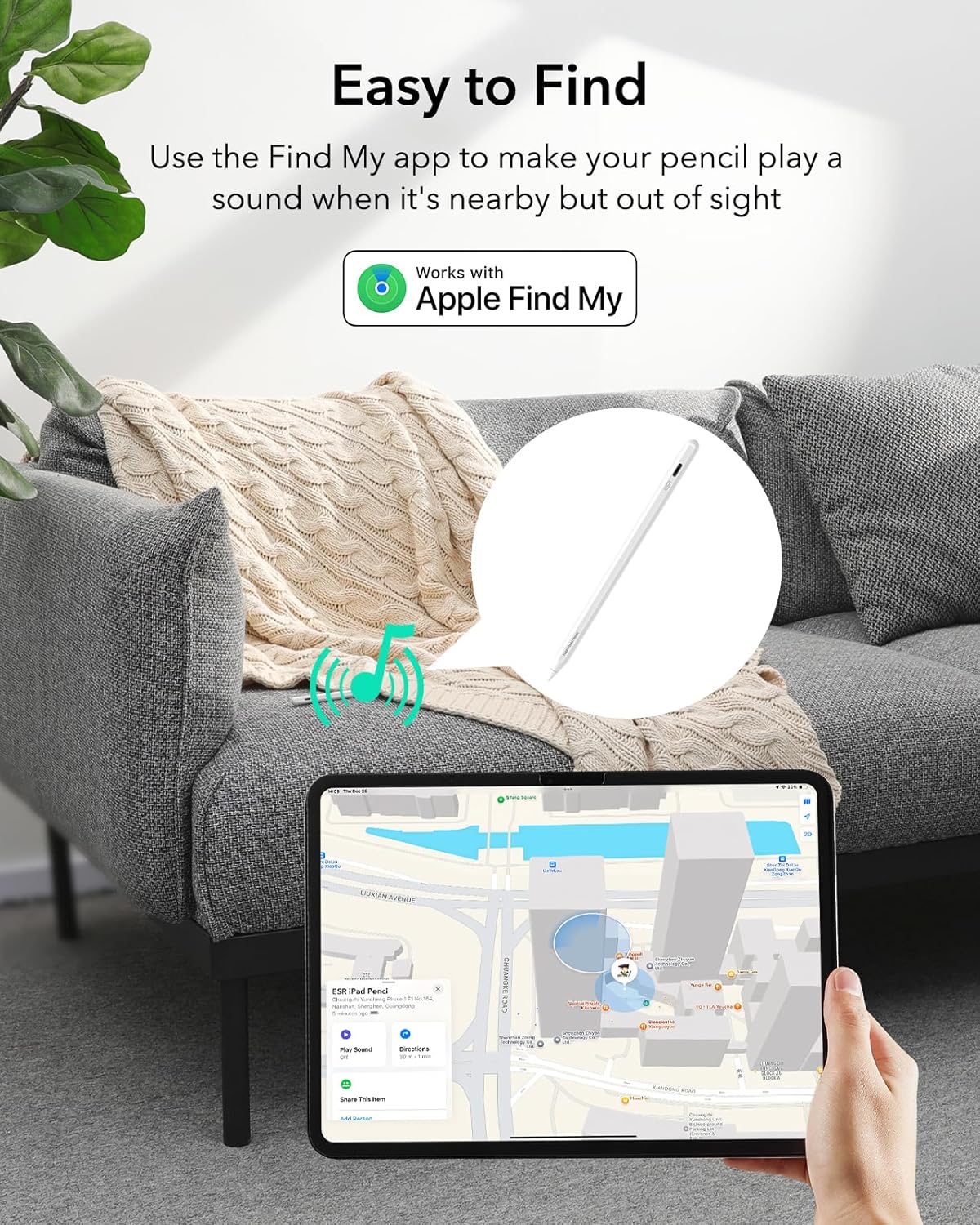 Lápiz digital ESR compatible Apple iPad 6C006 CAJA ABIERTA