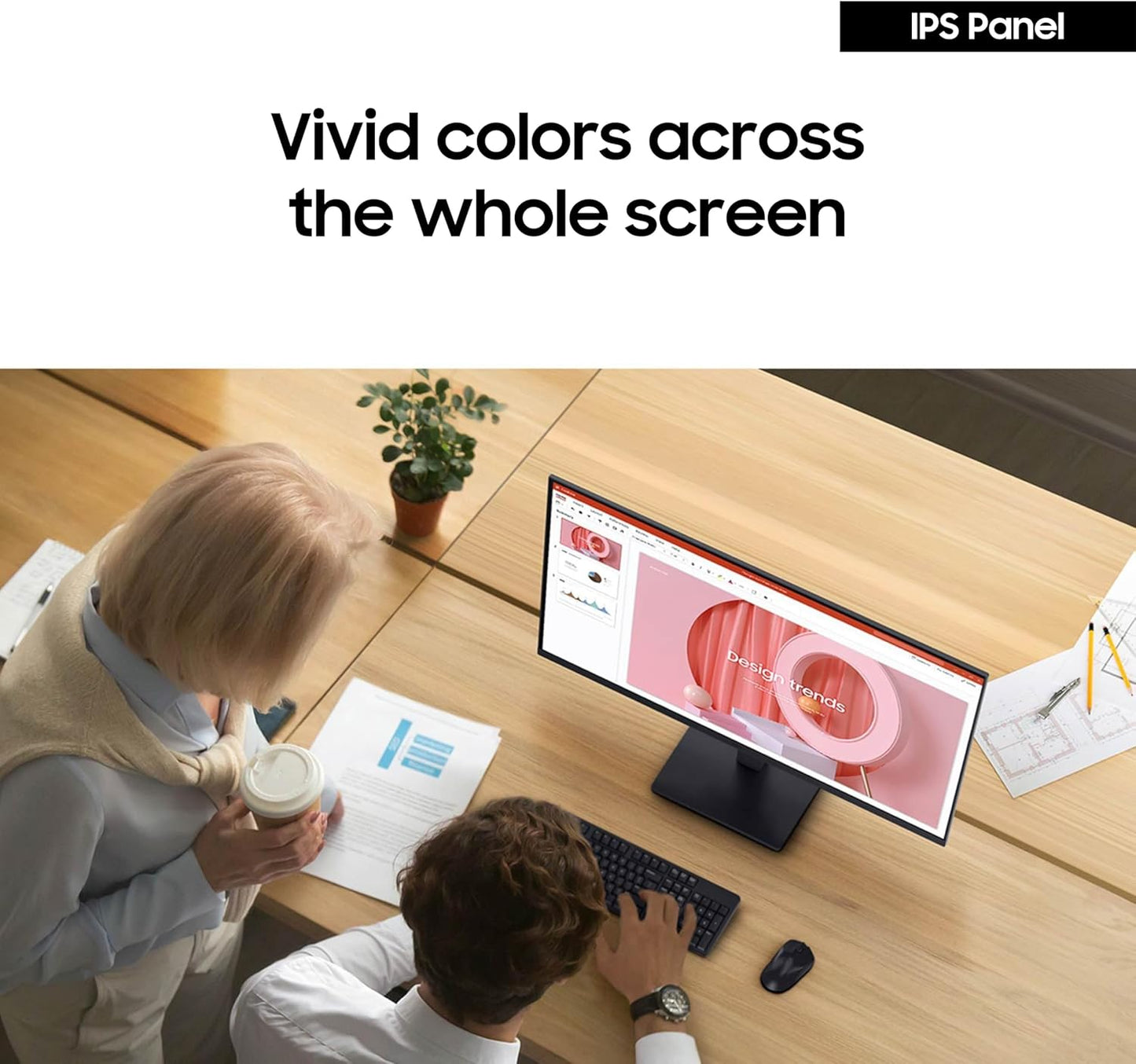 Monitor Esencial de 27", modo de juego, diseño ergonómico, Samsung.