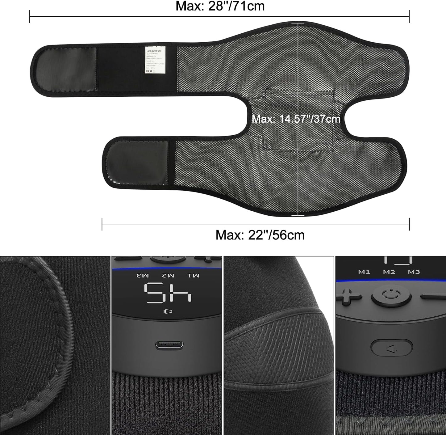 Medcursor Masajeador de rodilla calentado 3 en 1