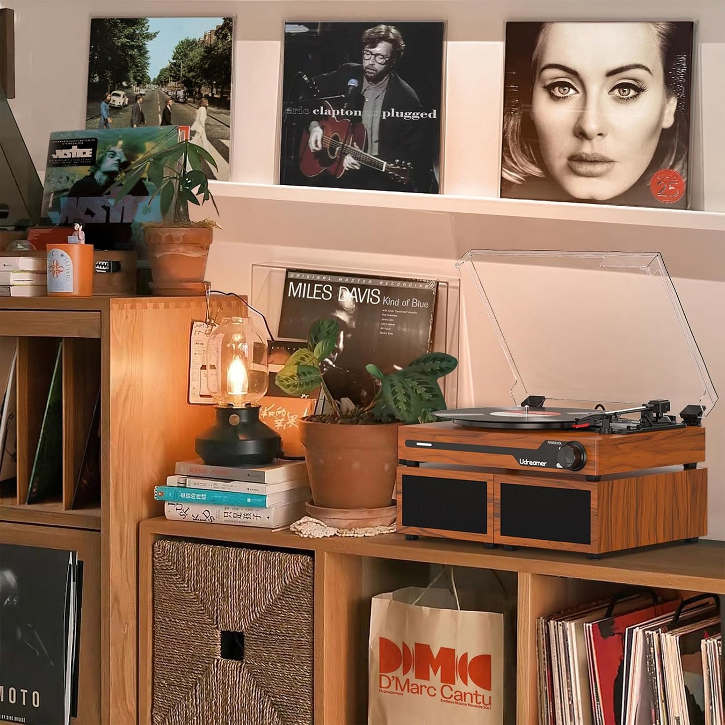 Tornamesa Udreamer, Altavoces, Ud012, Color Marron