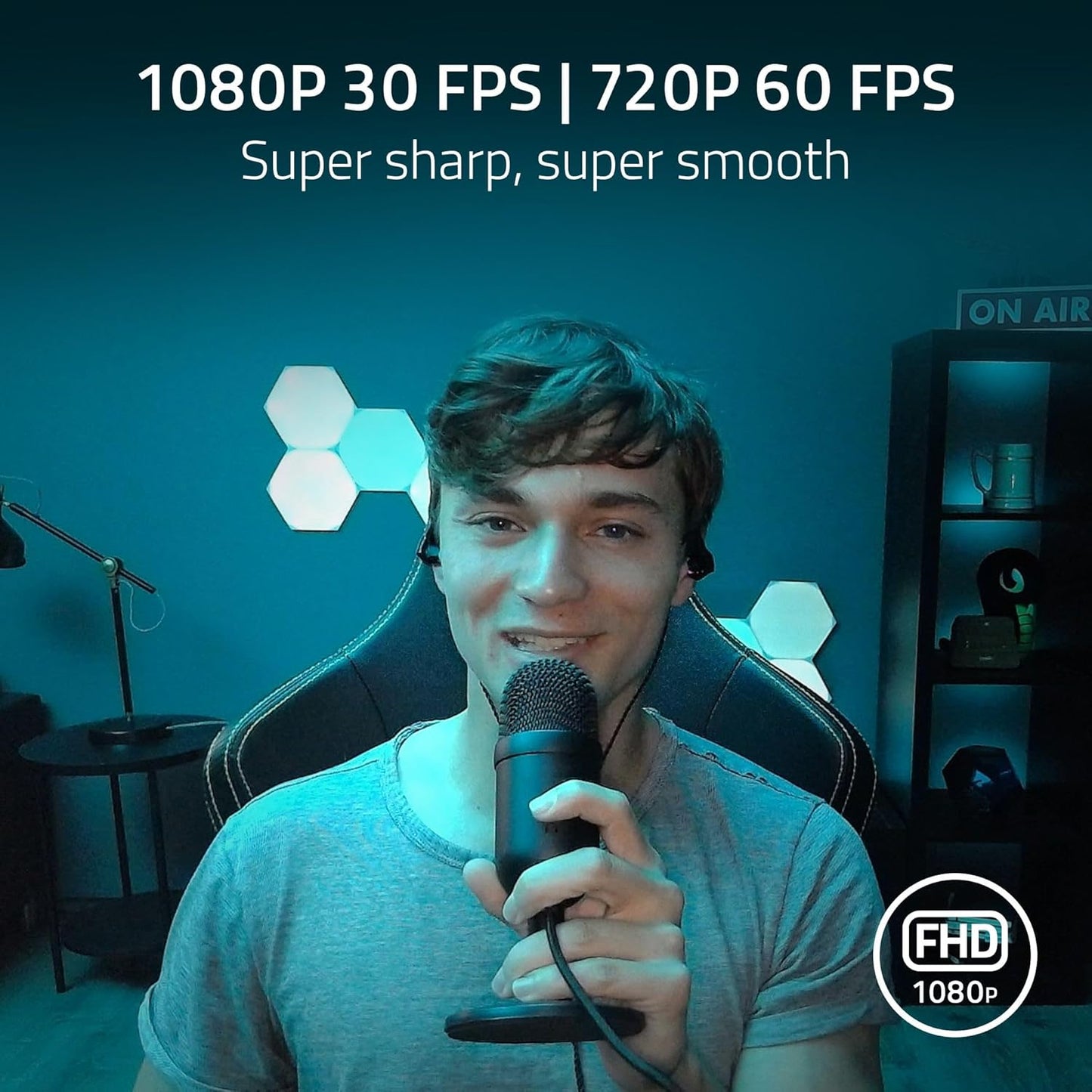 Razer Kiyo: Camara web Full HD 1080p 30FPS/720P.