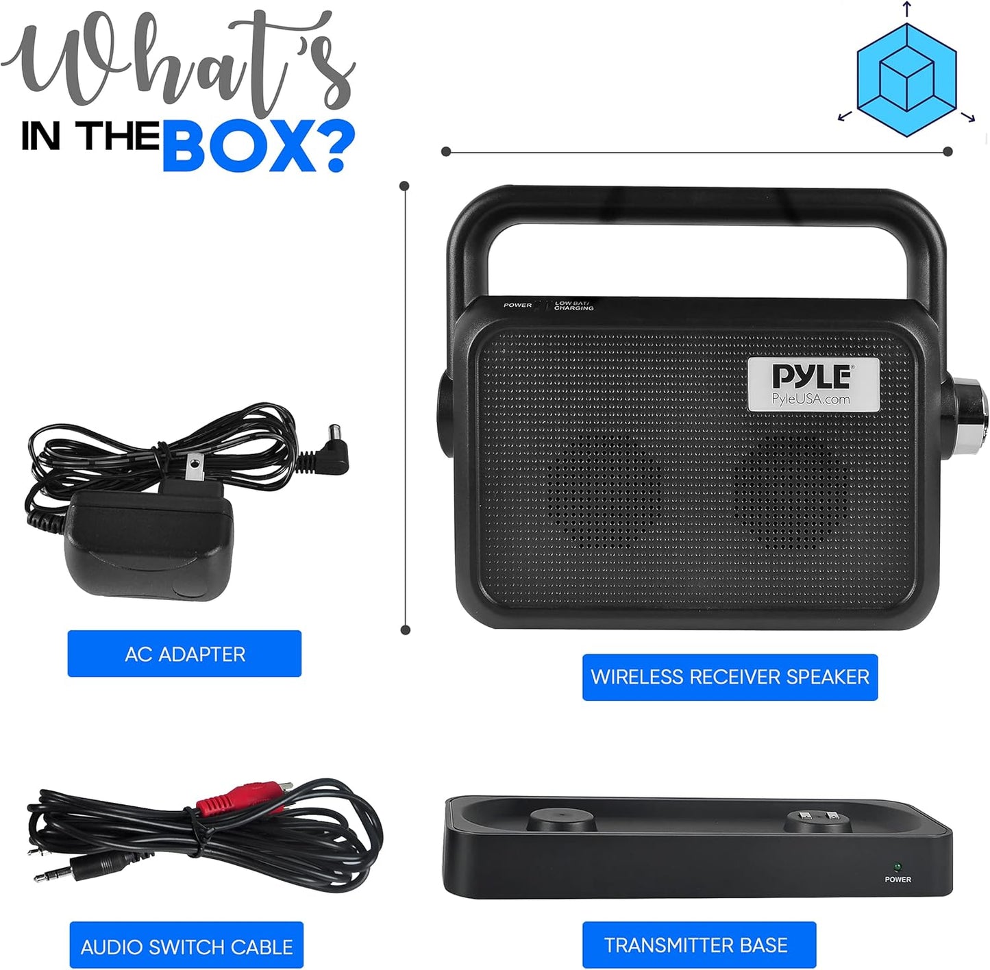 Altavoz de TV inalámbrico y portátil para la mesita de noche.
