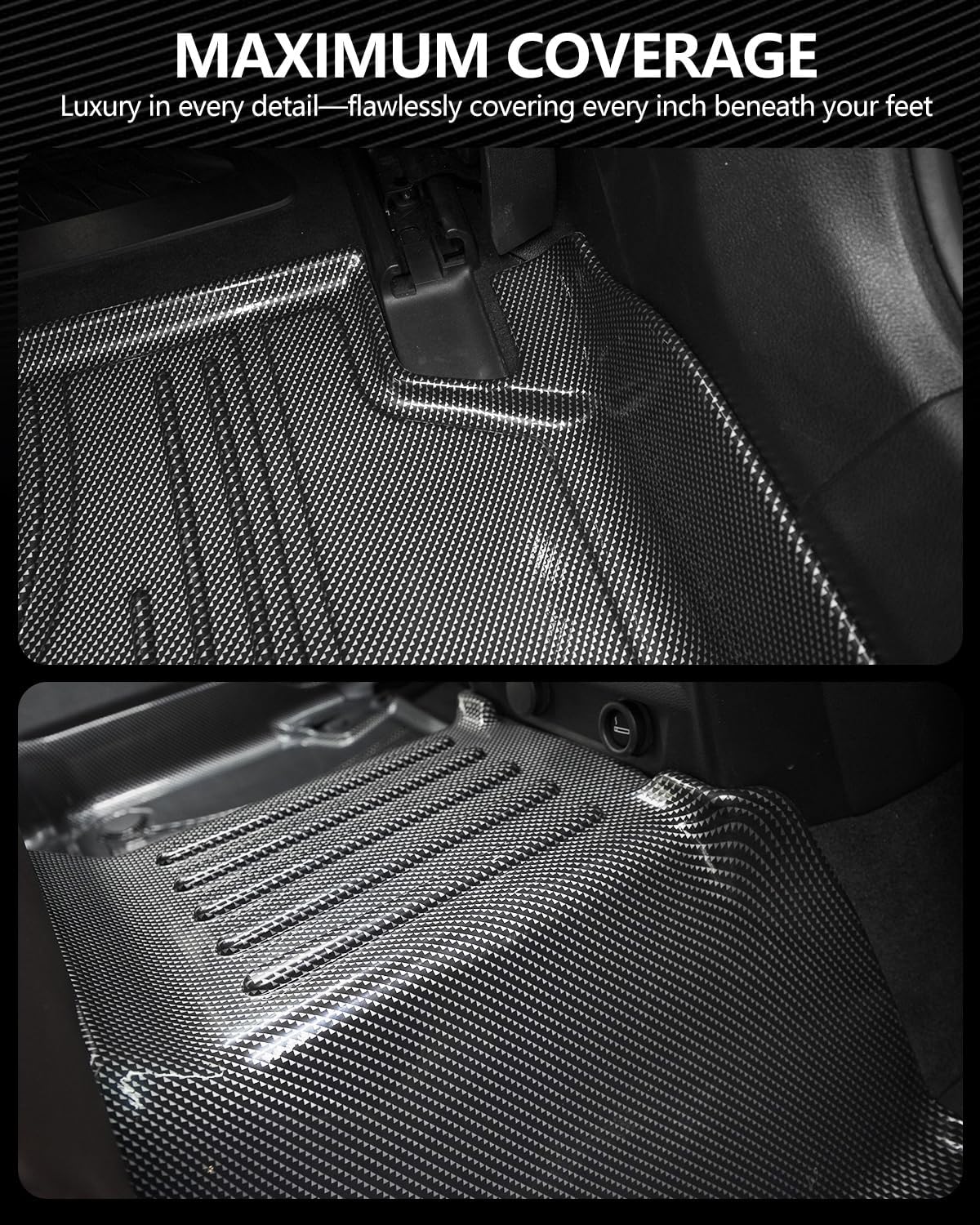 Alfombrillas de fibra de carbono aptas para BMW Serie 5 2017-2023