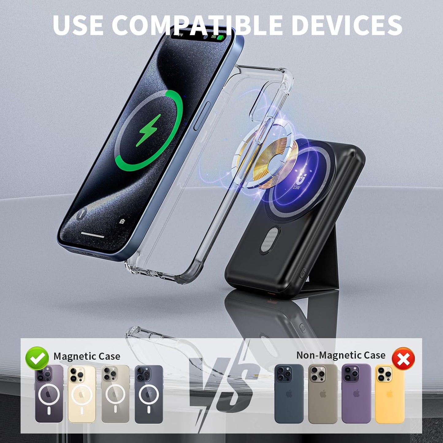 Powerbank magnético 10000 mAh carga rápida (USADO)