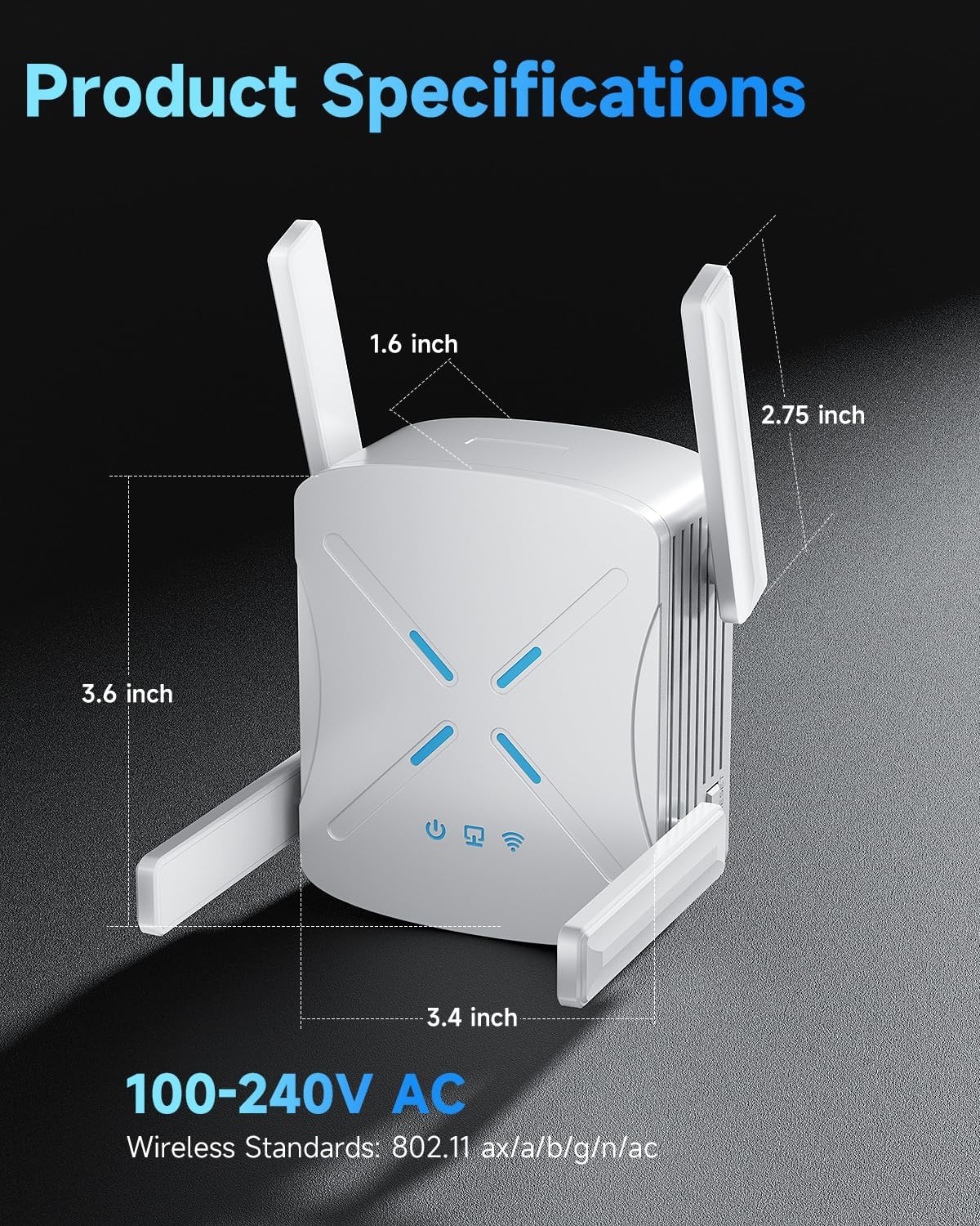Amplificador de señal WiFi 2025, repetidor Wi-Fi 6.
