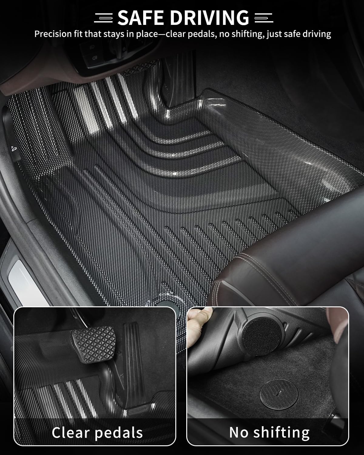 Alfombrillas de fibra de carbono aptas para BMW Serie 5 2017-2023