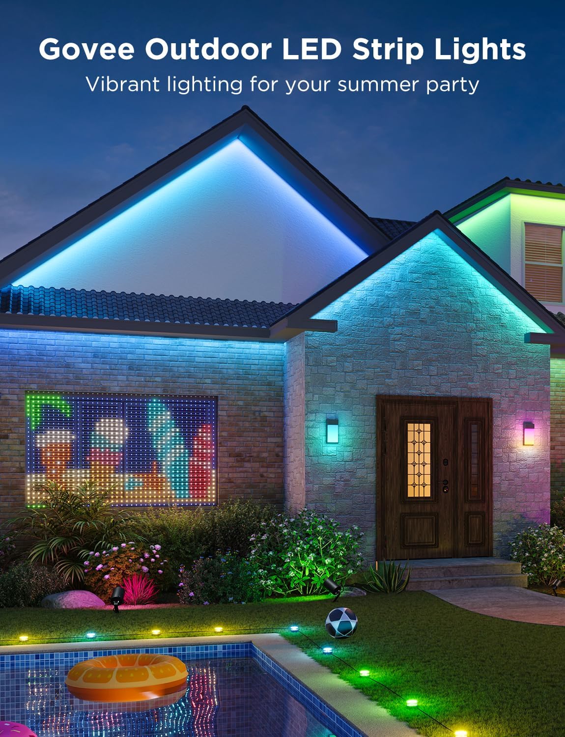 Govee Tira de Luces LED Inteligentes para Exteriores.RGBIC, IP65.